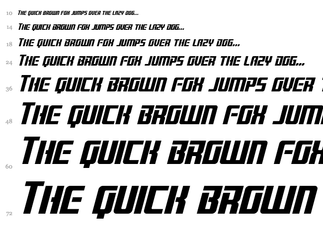 Brainstorm font waterfall